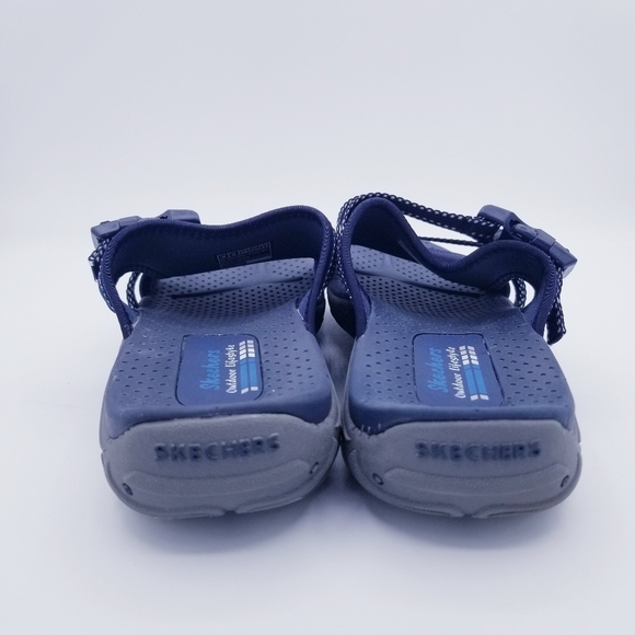 Skechers #56196SA Reggae Slide Thru Sandals Navy Blue, size 8 - Picture 10 of 12